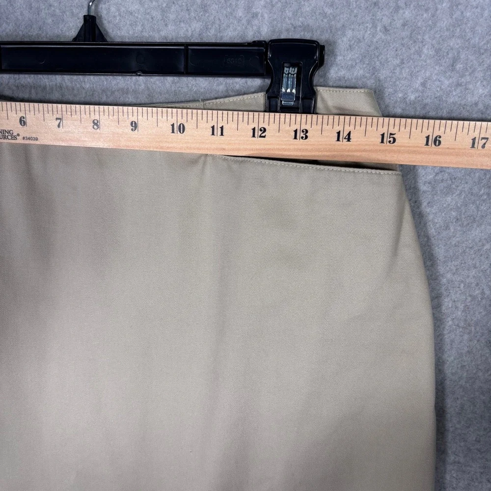 Vintage Talbots Skirt 10 Tan Khaki Cotton Twill Career Professional Neutral